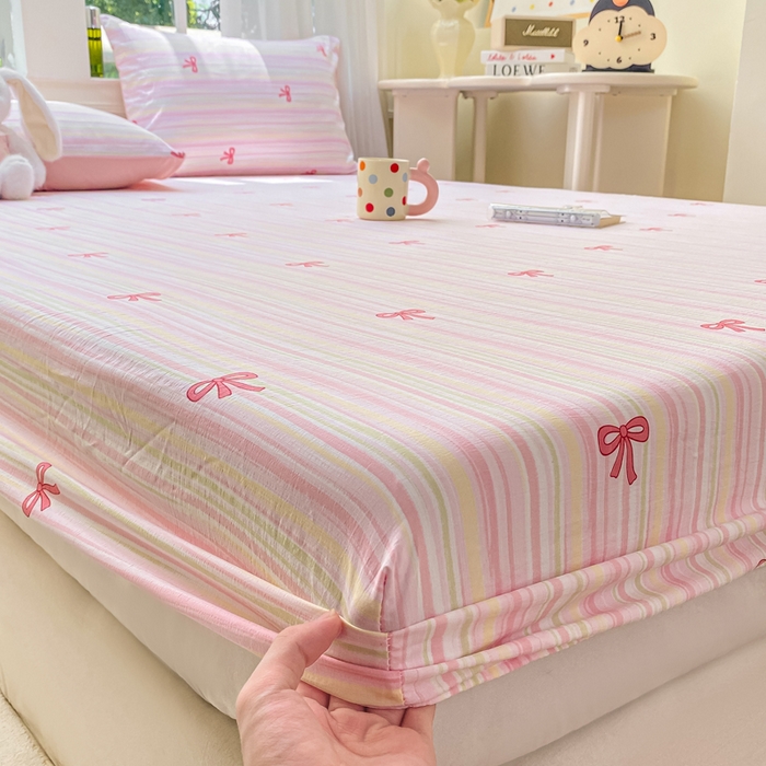 91家纺网 家纺一手货源 找家纺 朵朵家纺 2025新款超柔印花单床笠单品学生宿舍床垫保护套 床笠（床垫保护套可定制尺寸 ） 情人节