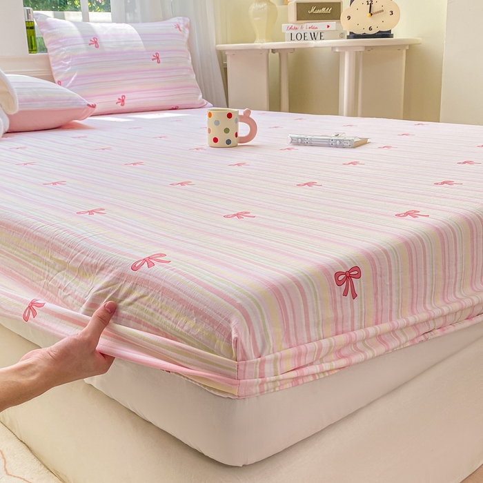 91家纺网 家纺一手货源 找家纺 朵朵家纺 2025新款超柔印花单床笠单品学生宿舍床垫保护套 床笠（床垫保护套可定制尺寸 ） 情人节