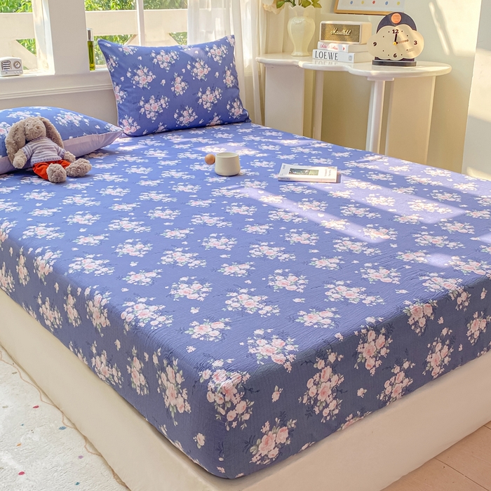 91家纺网 家纺一手货源 找家纺 朵朵家纺 2025新款超柔印花单床笠单品学生宿舍床垫保护套 床笠（床垫保护套可定制尺寸 ） 国色天香