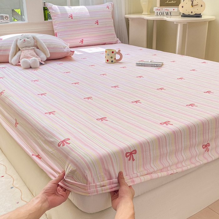 91家纺网 家纺一手货源 找家纺 朵朵家纺 2025新款超柔印花单床笠单品学生宿舍床垫保护套 床笠（床垫保护套可定制尺寸 ） 情人节