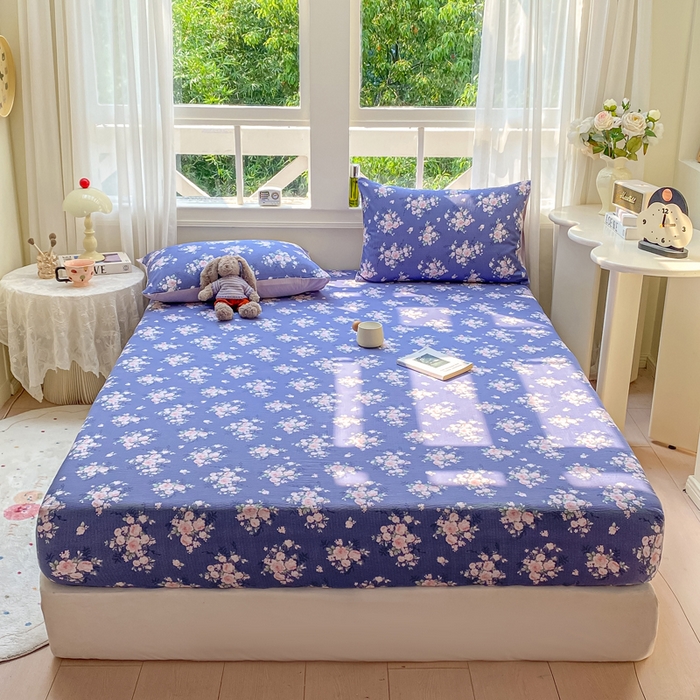 91家纺网 家纺一手货源 找家纺 朵朵家纺 2025新款超柔印花单床笠单品学生宿舍床垫保护套 床笠（床垫保护套可定制尺寸 ） 国色天香