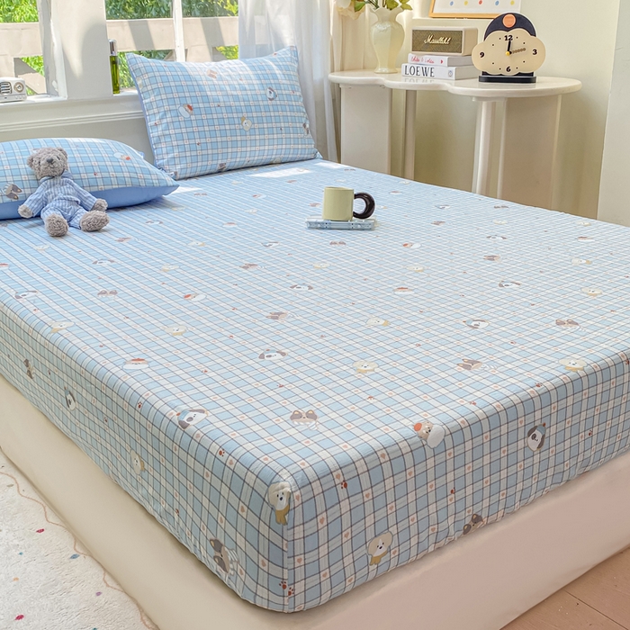 91家纺网 家纺一手货源 找家纺 朵朵家纺 2025新款超柔印花单床笠单品学生宿舍床垫保护套 床笠（床垫保护套可定制尺寸 ） 淘气乐园