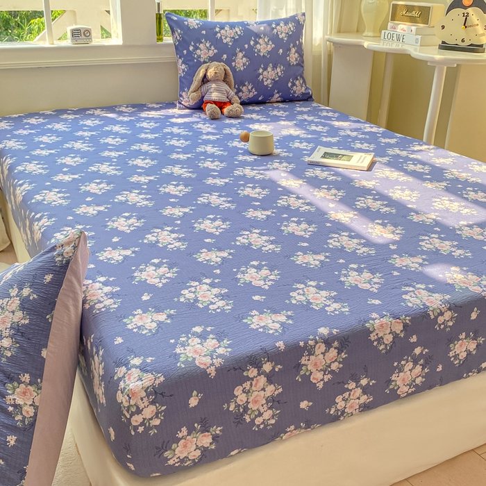 91家纺网 家纺一手货源 找家纺 朵朵家纺 2025新款超柔印花单床笠单品学生宿舍床垫保护套 床笠（床垫保护套可定制尺寸 ） 国色天香