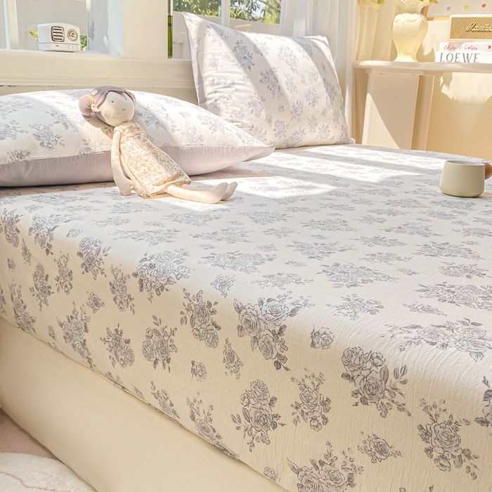 91家纺网 家纺一手货源 找家纺 朵朵家纺 2025新款超柔印花单床笠单品学生宿舍床垫保护套 床笠（床垫保护套可定制尺寸 ） 浮生如梦