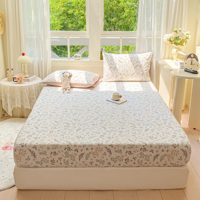 91家纺网 家纺一手货源 找家纺 朵朵家纺 2025新款超柔印花单床笠单品学生宿舍床垫保护套 床笠（床垫保护套可定制尺寸 ） 罗曼蒂克