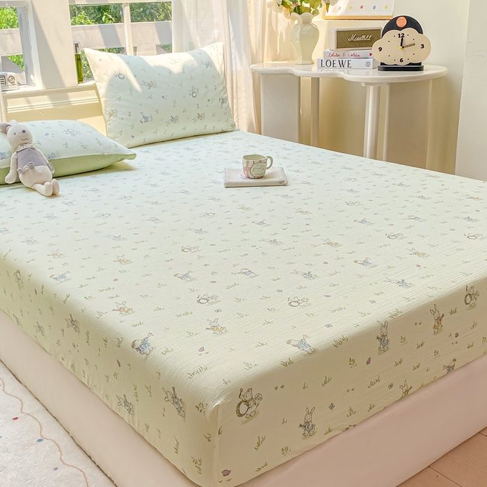 91家纺网 家纺一手货源 找家纺 朵朵家纺 2025新款超柔印花单床笠单品学生宿舍床垫保护套 床笠（床垫保护套可定制尺寸 ） 音乐派