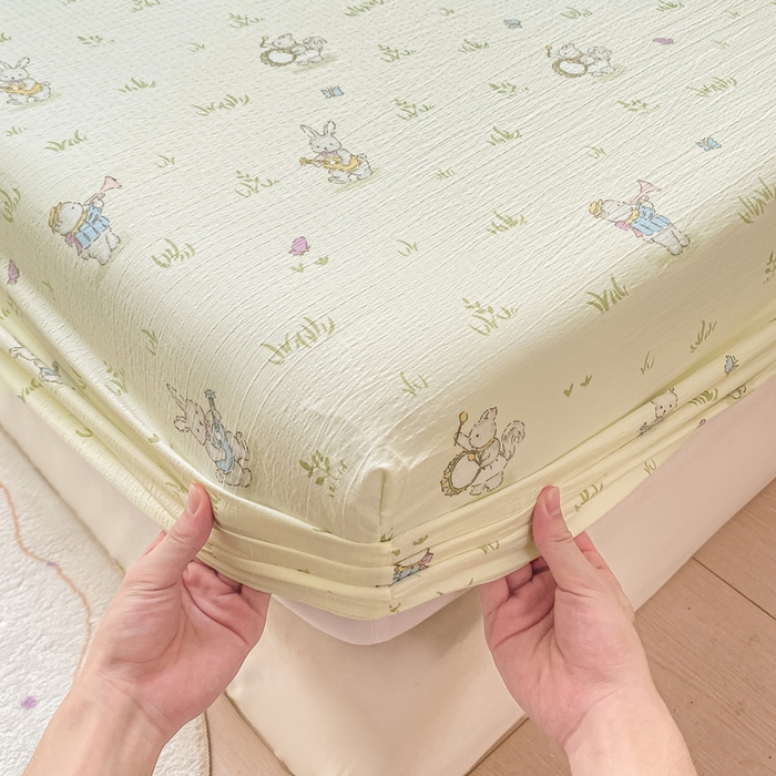 91家纺网 家纺一手货源 找家纺 朵朵家纺 2025新款超柔印花单床笠单品学生宿舍床垫保护套 床笠（床垫保护套可定制尺寸 ） 音乐派