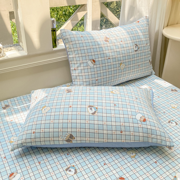 91家纺网 家纺一手货源 找家纺 朵朵家纺 2025新款超柔印花单床笠单品学生宿舍床垫保护套 床笠（床垫保护套可定制尺寸 ） 淘气乐园