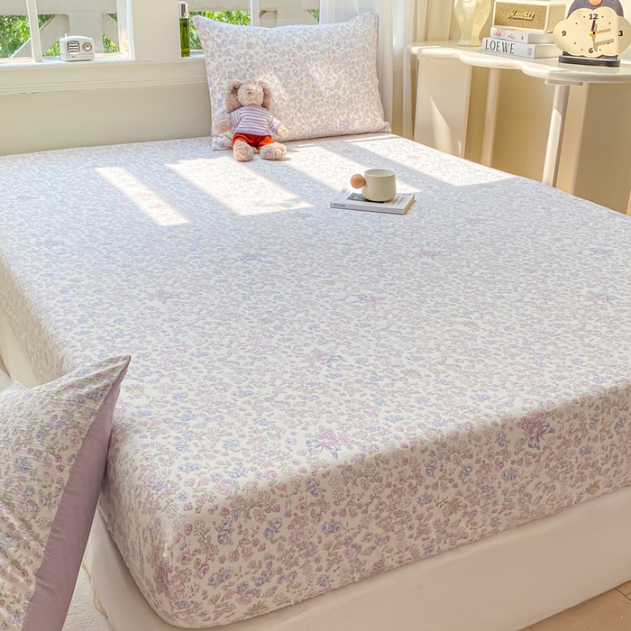 91家纺网 家纺一手货源 找家纺 朵朵家纺 2025新款超柔印花单床笠单品学生宿舍床垫保护套 床笠（床垫保护套可定制尺寸 ） 锦上添花