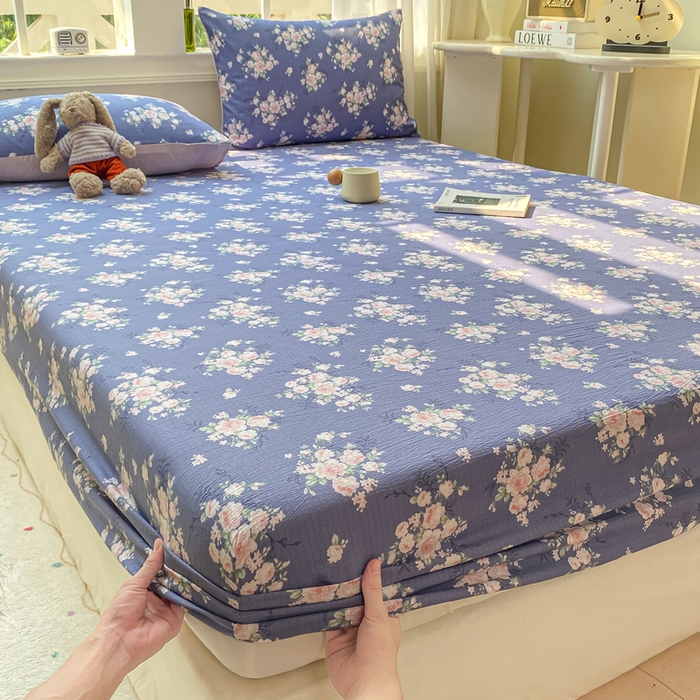 91家纺网 家纺一手货源 找家纺 朵朵家纺 2025新款超柔印花单床笠单品学生宿舍床垫保护套 床笠（床垫保护套可定制尺寸 ） 国色天香