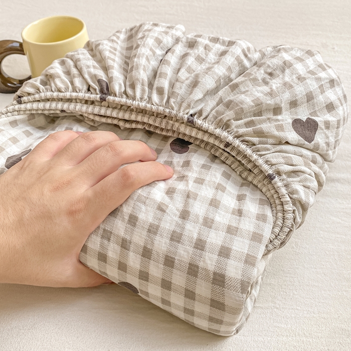 91家纺网 家纺一手货源 找家纺 朵朵家纺 2025新款超柔印花单床笠单品学生宿舍床垫保护套 床笠（床垫保护套可定制尺寸 ） 心动