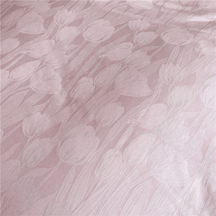 91家纺网 家纺一手货源 找家纺 琪格格纺织 2025新款50S贡缎大提花加厚全棉磨毛四件套 罗拉之梦-粉紫