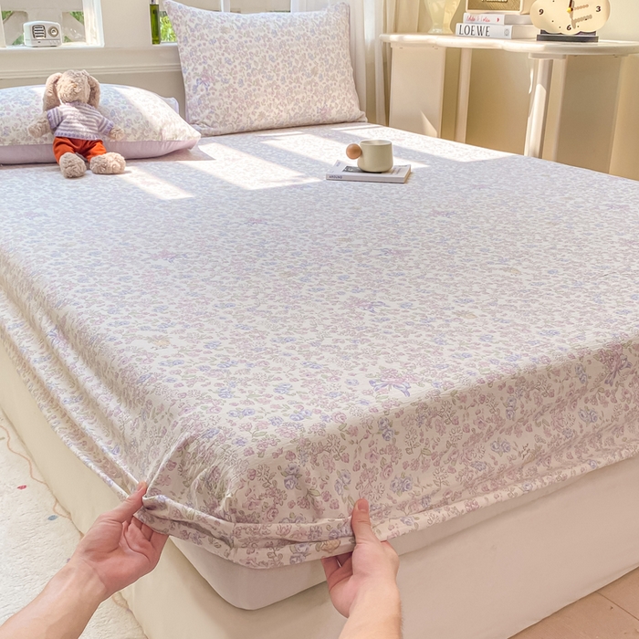 91家纺网 家纺一手货源 找家纺 朵朵家纺 2025新款超柔印花单床笠单品学生宿舍床垫保护套 床笠（床垫保护套可定制尺寸 ） 锦上添花