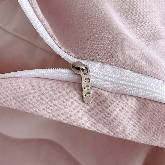 91家纺网 家纺一手货源 找家纺 琪格格纺织 2025新款50S贡缎大提花加厚全棉磨毛四件套 流光蝶影-粉紫