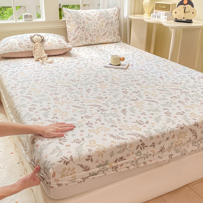 91家纺网 家纺一手货源 找家纺 朵朵家纺 2025新款超柔印花单床笠单品学生宿舍床垫保护套 床笠（床垫保护套可定制尺寸 ） 罗曼蒂克