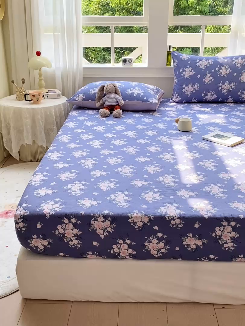91家纺网 家纺一手货源 找家纺 （总）朵朵家纺 2025新款超柔印花单床笠单品学生宿舍床垫保护套 床笠（床垫保护套可定制尺寸 ）