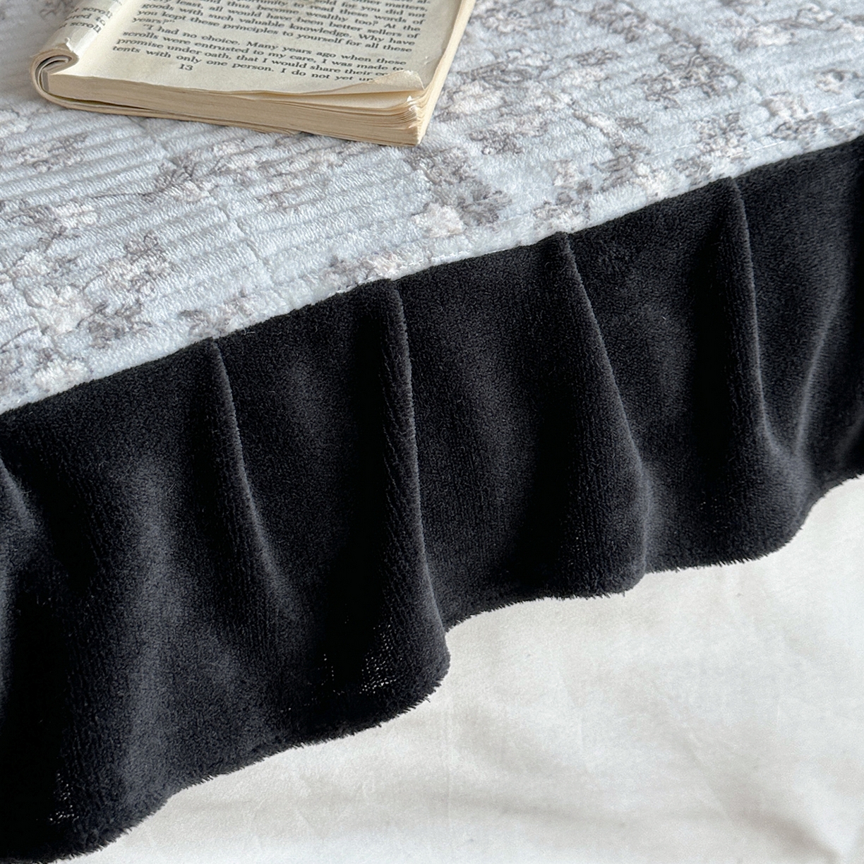 91家纺网 家纺一手货源 找家纺 桃心家居 2025新款韩版花边法式花卉碎花加厚牛奶绒多功能床盖单件单床盖床盖三件套单品 绒床盖-花边梦雅