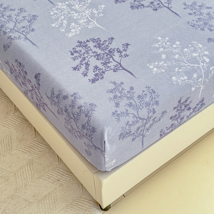 91家纺网 家纺一手货源 找家纺 梦舒阳 2025新款磨毛植物羊绒单床笠三件套单品床笠 春风恋影