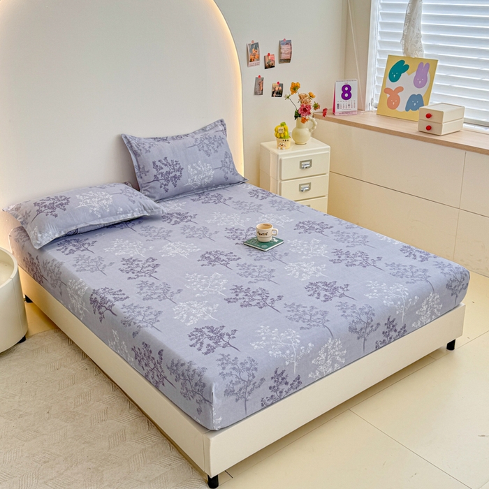 91家纺网 家纺一手货源 找家纺 梦舒阳 2025新款磨毛植物羊绒单床笠三件套单品床笠 春风恋影