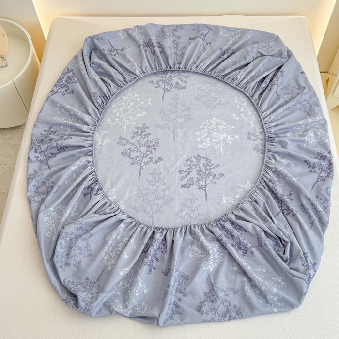 91家纺网 家纺一手货源 找家纺 梦舒阳 2025新款磨毛植物羊绒单床笠三件套单品床笠 春风恋影