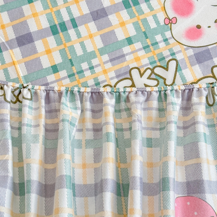 91家纺网 家纺一手货源 找家纺 梦舒阳 2025新款磨毛植物羊绒单床笠三件套单品床笠 春日花园