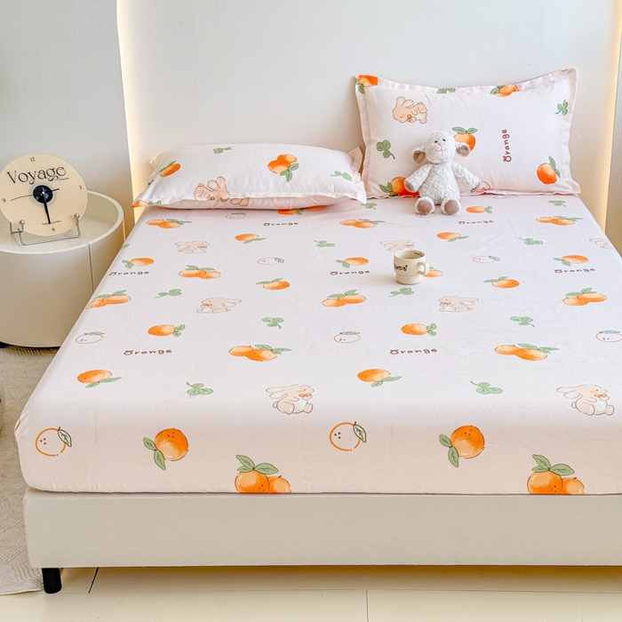 91家纺网 家纺一手货源 找家纺 梦舒阳 2025新款磨毛植物羊绒单床笠三件套单品床笠 大吉大利