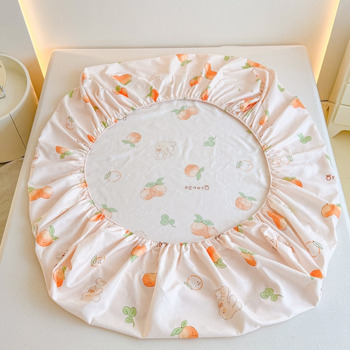 91家纺网 家纺一手货源 找家纺 梦舒阳 2025新款磨毛植物羊绒单床笠三件套单品床笠 大吉大利