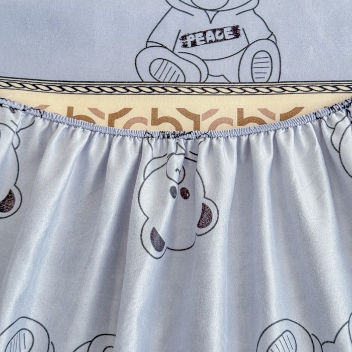 91家纺网 家纺一手货源 找家纺 梦舒阳 2025新款磨毛植物羊绒单床笠三件套单品床笠 嘟嘟熊