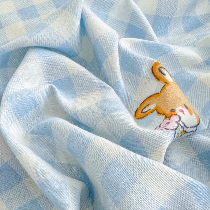 91家纺网 家纺一手货源 找家纺 梦舒阳 2025新款磨毛植物羊绒单床笠三件套单品床笠 美丽小兔