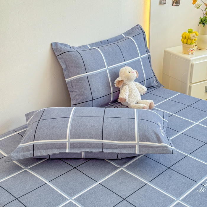 91家纺网 家纺一手货源 找家纺 梦舒阳 2025新款磨毛植物羊绒单床笠三件套单品床笠 摩登格调