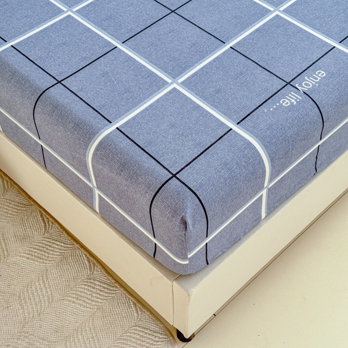 91家纺网 家纺一手货源 找家纺 梦舒阳 2025新款磨毛植物羊绒单床笠三件套单品床笠 摩登格调