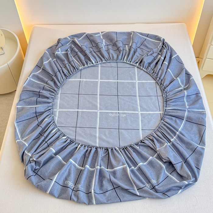 91家纺网 家纺一手货源 找家纺 梦舒阳 2025新款磨毛植物羊绒单床笠三件套单品床笠 摩登格调