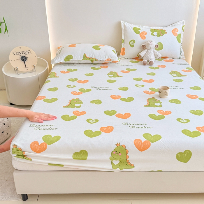 91家纺网 家纺一手货源 找家纺 梦舒阳 2025新款磨毛植物羊绒单床笠三件套单品床笠 心情爱恋