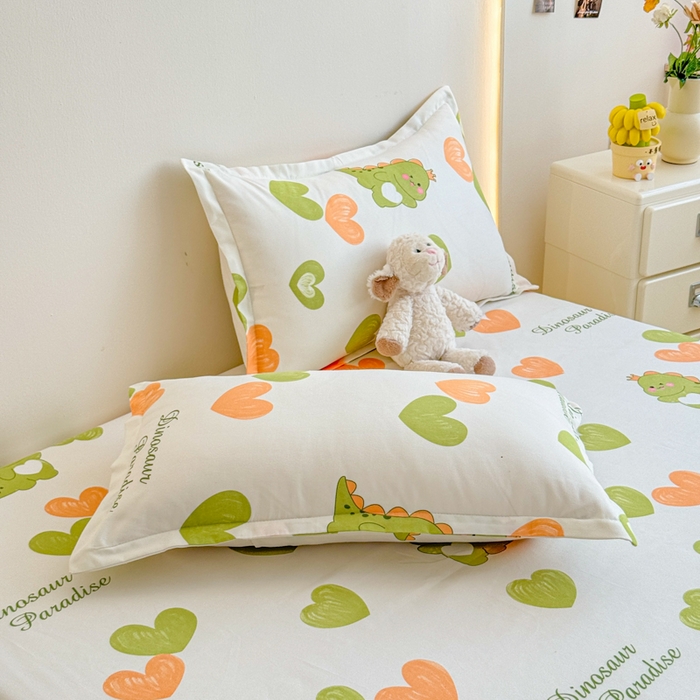 91家纺网 家纺一手货源 找家纺 梦舒阳 2025新款磨毛植物羊绒单床笠三件套单品床笠 心情爱恋