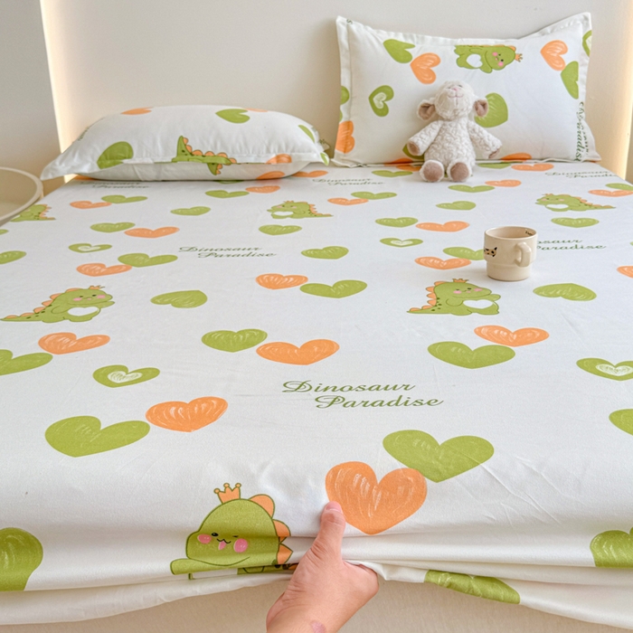 91家纺网 家纺一手货源 找家纺 梦舒阳 2025新款磨毛植物羊绒单床笠三件套单品床笠 心情爱恋