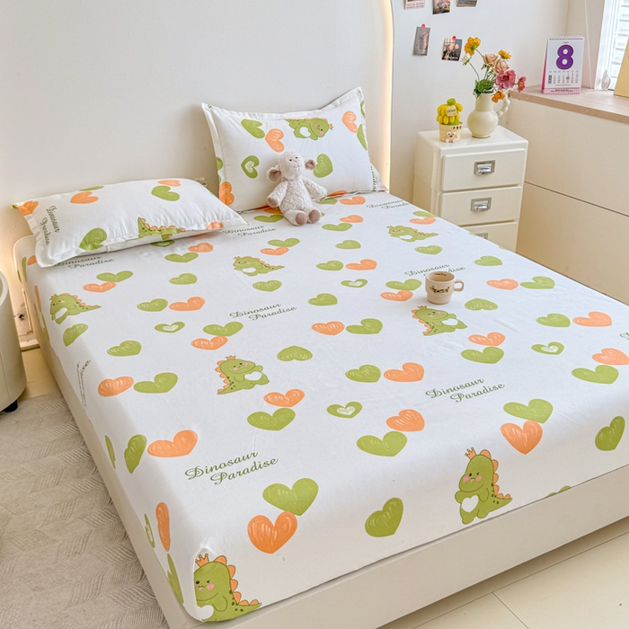 91家纺网 家纺一手货源 找家纺 梦舒阳 2025新款磨毛植物羊绒单床笠三件套单品床笠 心情爱恋