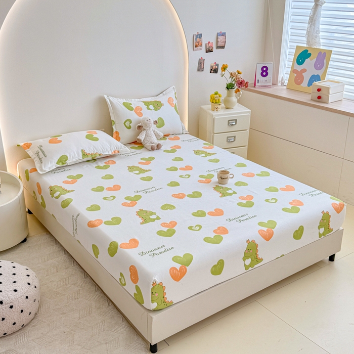 91家纺网 家纺一手货源 找家纺 梦舒阳 2025新款磨毛植物羊绒单床笠三件套单品床笠 心情爱恋