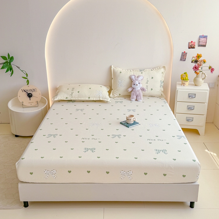 91家纺网 家纺一手货源 找家纺 梦舒阳 2025新款磨毛植物羊绒单床笠三件套单品床笠 伊莎贝拉