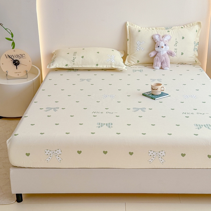 91家纺网 家纺一手货源 找家纺 梦舒阳 2025新款磨毛植物羊绒单床笠三件套单品床笠 伊莎贝拉