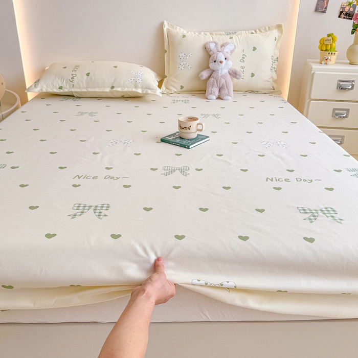 91家纺网 家纺一手货源 找家纺 梦舒阳 2025新款磨毛植物羊绒单床笠三件套单品床笠 伊莎贝拉