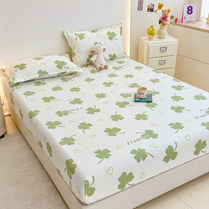 91家纺网 家纺一手货源 找家纺 梦舒阳 2025新款磨毛植物羊绒单床笠三件套单品床笠 芸草香