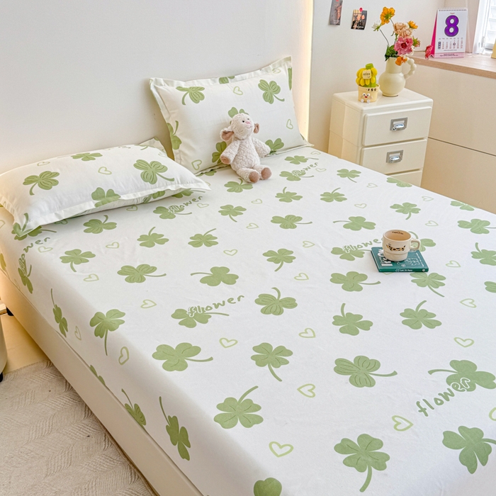 91家纺网 家纺一手货源 找家纺 梦舒阳 2025新款磨毛植物羊绒单床笠三件套单品床笠 芸草香