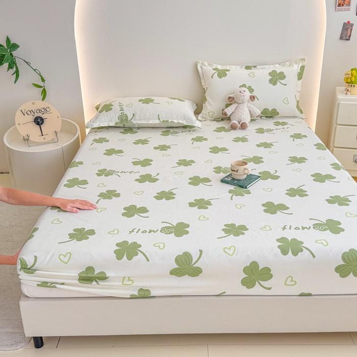 91家纺网 家纺一手货源 找家纺 梦舒阳 2025新款磨毛植物羊绒单床笠三件套单品床笠 芸草香