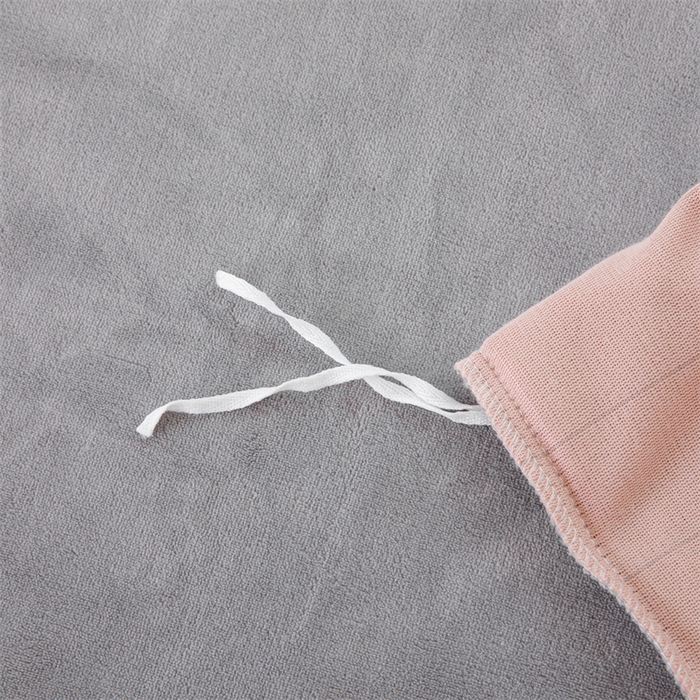 91家纺网 家纺一手货源 找家纺 锦罗绣 2025新款牛奶绒肌理纹单被套 粉拼灰