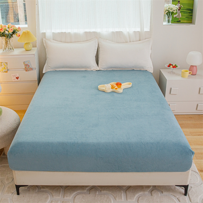 91家纺网 家纺一手货源 找家纺 锦罗绣 2025新款牛奶绒肌理纹单被套 繁星蓝