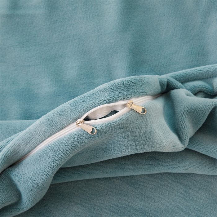 91家纺网 家纺一手货源 找家纺 锦罗绣 2025新款牛奶绒肌理纹四件套 繁星蓝