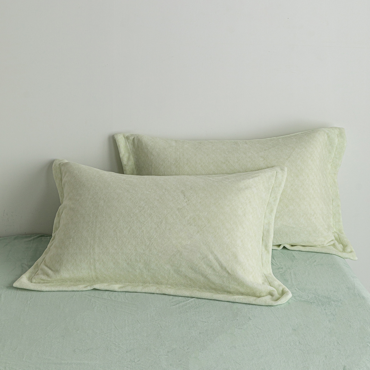 91家纺网 家纺一手货源 找家纺 锦罗绣 2025新款牛奶绒肌理纹四件套 肌理纹-绿