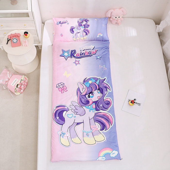 91家纺网 家纺一手货源 找家纺 （总）八零年代 2025新款秋冬加厚豆豆绒儿童一体睡袋宝宝绒防踢被