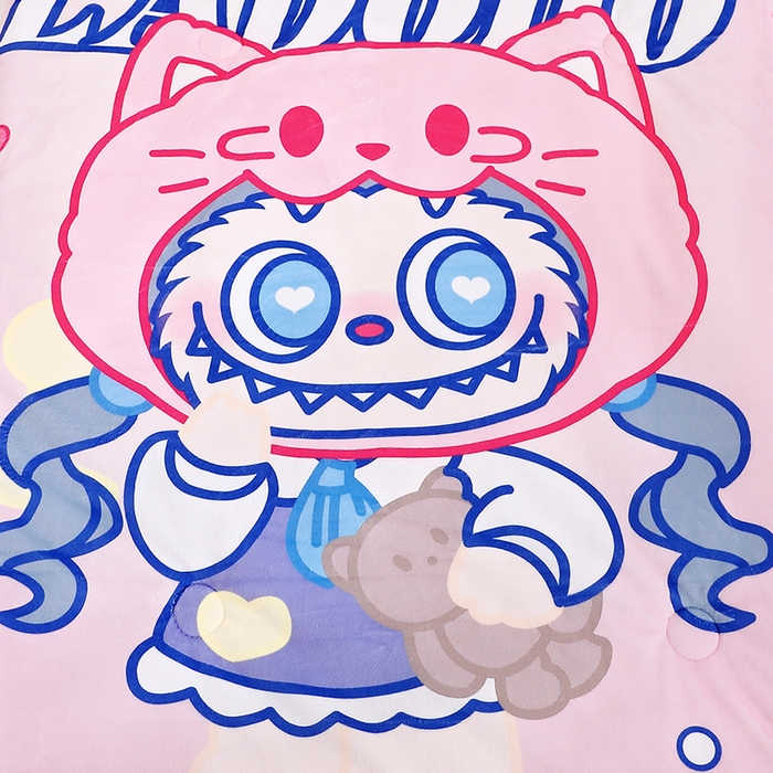 91家纺网 家纺一手货源 找家纺 八零年代 2025新款秋冬加厚豆豆绒儿童一体睡袋宝宝绒防踢被 拉多多