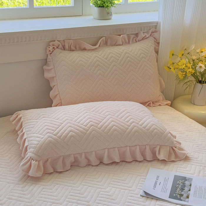 91家纺网 家纺一手货源 找家纺 （总）家之硕家纺 2025冬款高克重牛奶绒床裙四件套--暖阳系列